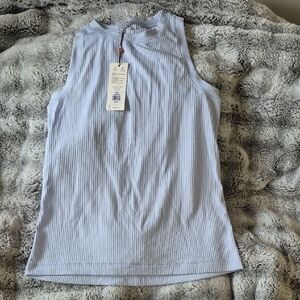 Calia By Carrie Underwood 🖤  Sky Blue Ribbed Tank Top (#344)